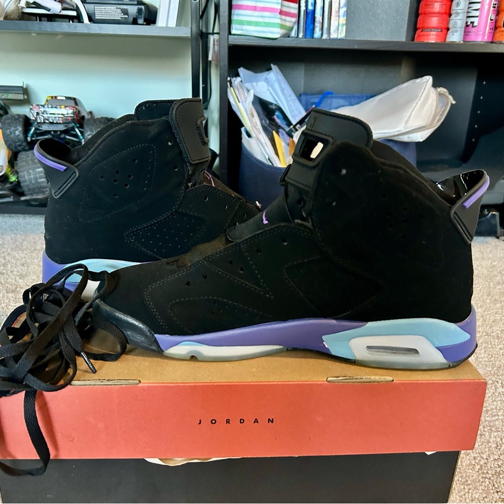 Jordan Black and Purple Sneakers